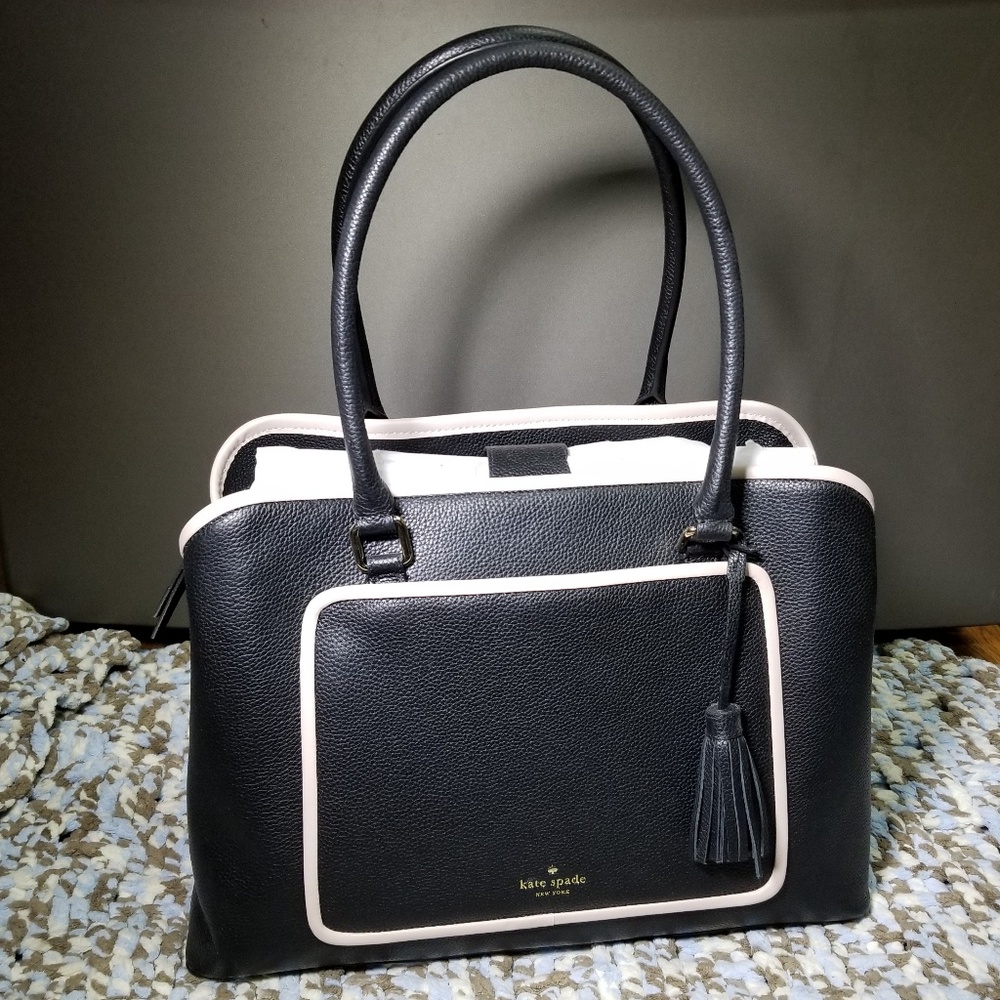 Kate Spade Large Evangelie Ward Place Black Leathe